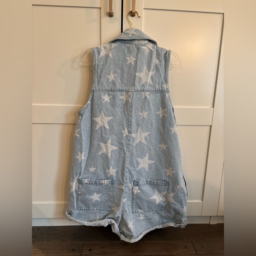Show me your Mumu American flag denim romper size XL - Picture 3 of 6